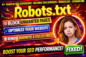 create a robots txt file for any site and will optimize it for SEO