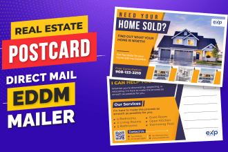 design real estate eddm marketing mailer postcard