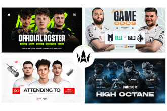 design esports poster graphics for your team