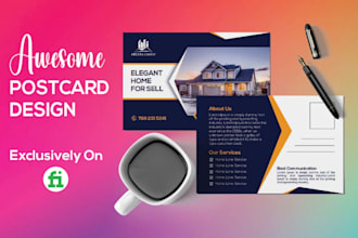 design real estate, postcard, rack cards, flyer
