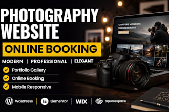 design a photography website with booking and gallery