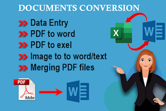 convert PDF,  scanned, handwritten pages to word or exel