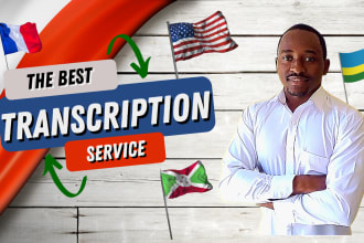 transcribe english, french, kinyarwanda, kirundi