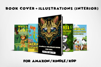 create any coloring book pages and cover designs for your kdp coloring book