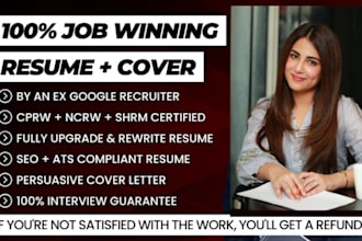 provide executive resume and cover letter writing service in 24 hours