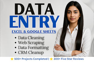 do data entry in excel and google sheets