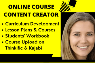 create online course content course creation lesson plan online course website