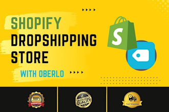 develop shopify dropshipping store with oberlo app