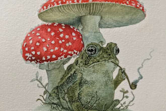 create realistic animal illustration in watercolour