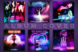 design a trendy album cover art, cd, and single cover