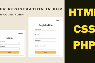 create PHP forms including HTML and CSS designing