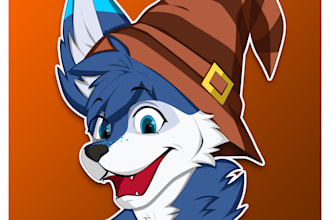 draw furry profile picture headshot