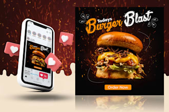 design food banner and product promo post for social media