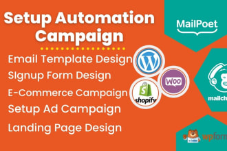 do mailchimp or mailpoet template design, email marketing and automation