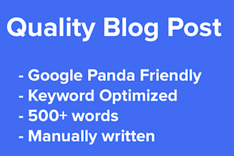 write a 500 word quality article