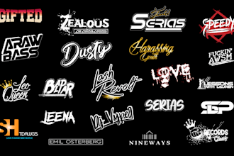 custom handwritten typography, urban streetwear, t shirt logo design