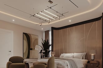 design and render modern interior bedroom design