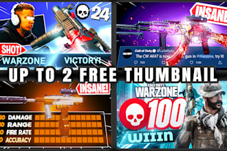 design an amazing cod warzone thumbnail in 2hours