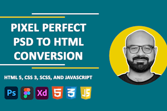 convert figma to responsive HTML5,css3 with bootstrap