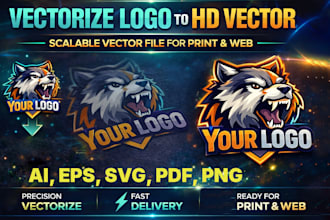 manually vectorize and convert logo to vector