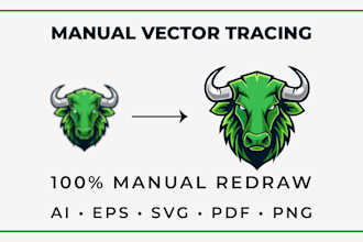 manually vectorize and redraw your logo