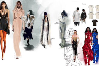 create a realistic fashion illustration