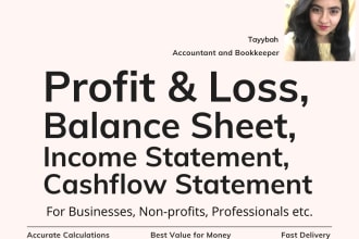 prepare profit and loss, income statement and balance sheet