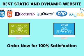 design and develop static and dynamic website