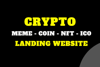 create crypto ico, nft, meme or coin website