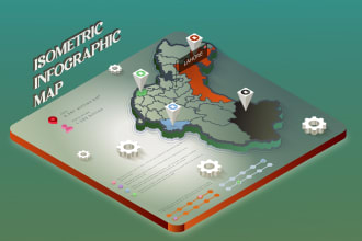 illustrate unique infographic vector maps, flow charts, pie charts, road maps,