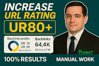 increase url rating, ahrefs ur 80 plus with SEO backlinks