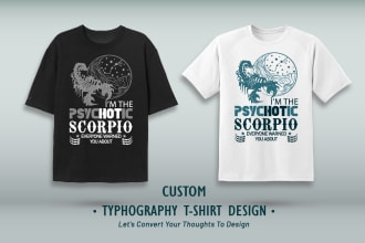create typography vintage zodiac t shirt design