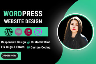 design, redesign, build, rebuild, edit, clone, fix, or revamp wordpress website