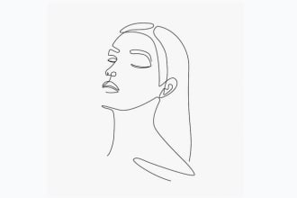 create a simple abstract face outline in 24 hours,outline nft