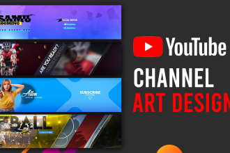 design a premium youtube banner and logo