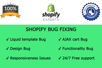 fix shopify design and functional coding issues