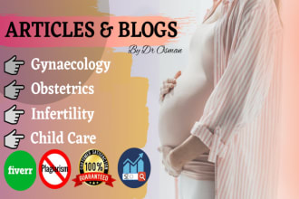 write pregnancy, parenting, maternal and baby health care content as a doctor