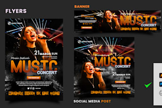 design new attractive concert flyers