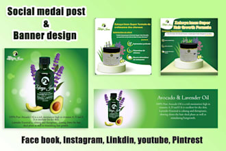 design social media posts and banner ads