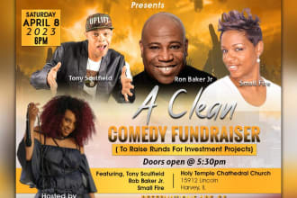 do awesome church flyer, event flyer, concert flyer within 4hrs