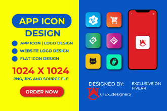 do app logo or app icon, splash screen, and app design