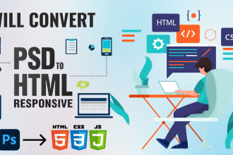 do PSD, xd, figma, shopify to HTML