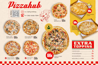 design a restaurant menu, food menu and custom menu