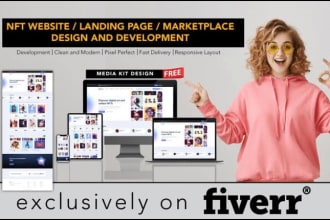 create nft landing  page and website