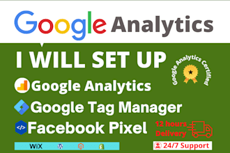 setup facebook pixel and google analytics on your website