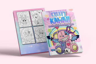 design kids coloring books, activity book and worksheets