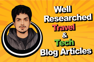 write informative travel blog posts or article