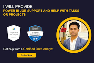 provide power bi job support and help with tasks or projects