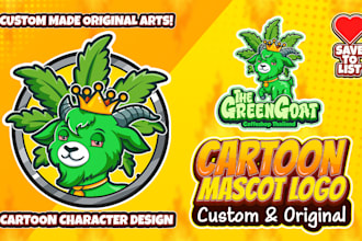 design custom weed cannabis cartoon logo design unique creative branding