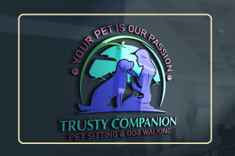 make professional pet shop and custom dog animal logo